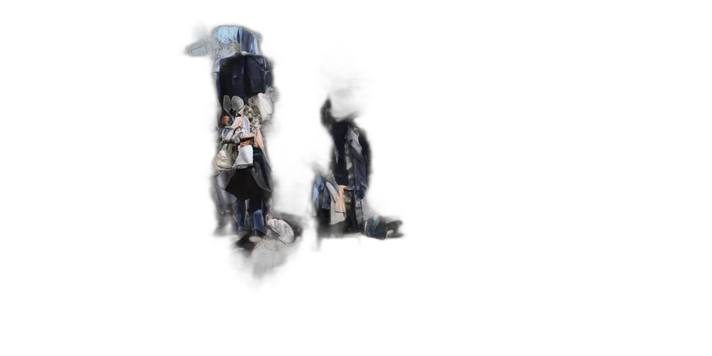 robot, jacket, mask, staff transparent PNG cut-out