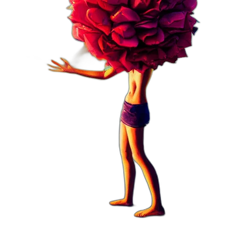 flower, dress, crown, hair transparent PNG cut-out