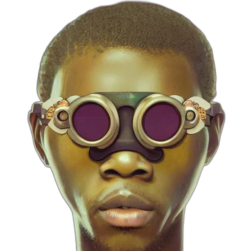 face, mask, robot, cyberpunk transparent PNG cut-out
