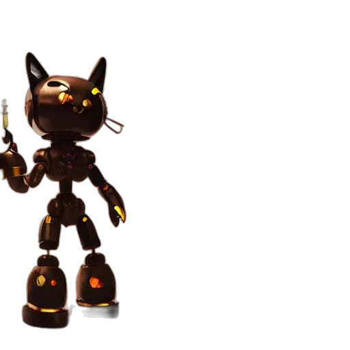 robot, 3d render, concept art, pixel art transparent PNG cut-out