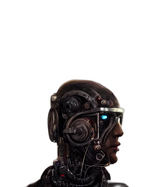 robot, face, mask, creature transparent PNG cut-out