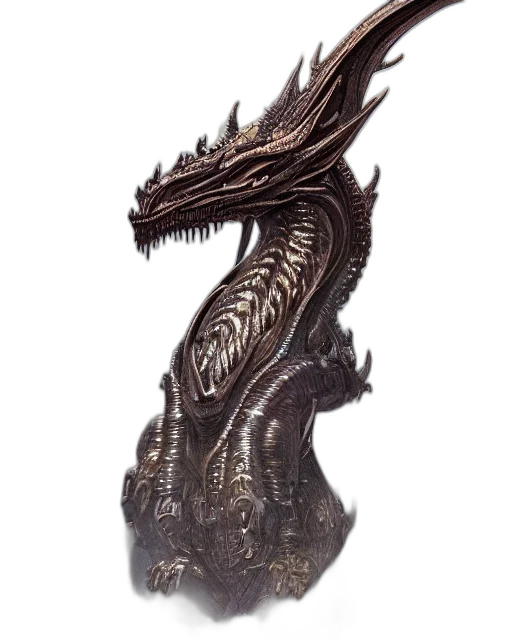 dragon, creature, crown, sword transparent PNG cut-out