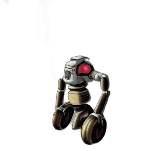 robot, staff, weapon, creature transparent PNG cut-out
