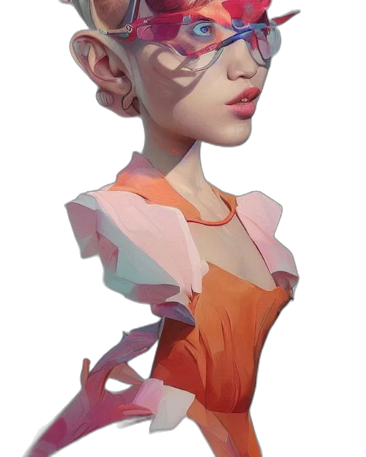 dress, face, mask, staff transparent PNG cut-out