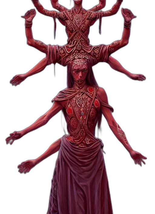 creature, jewelry, staff, dress transparent PNG cut-out