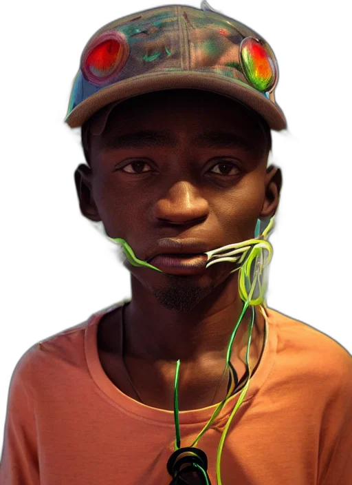 face, hat, mask, staff transparent PNG cut-out