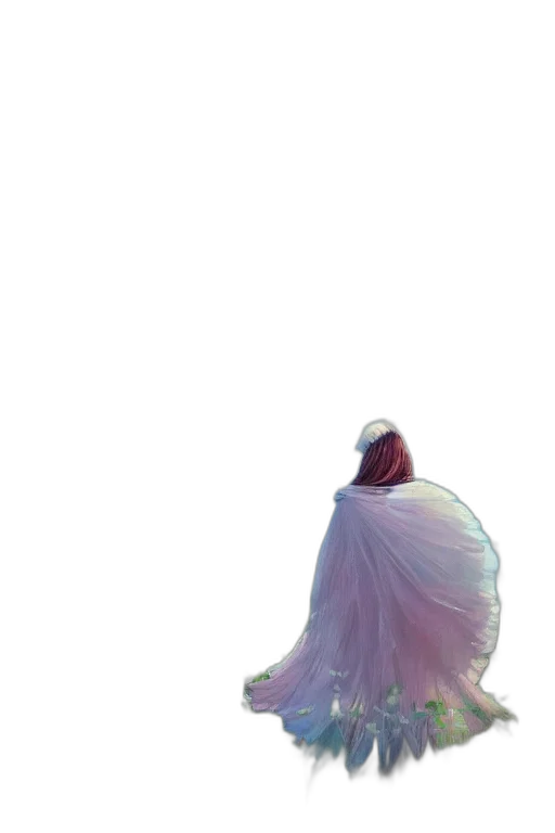 dress, hair, crown, creature transparent PNG cut-out