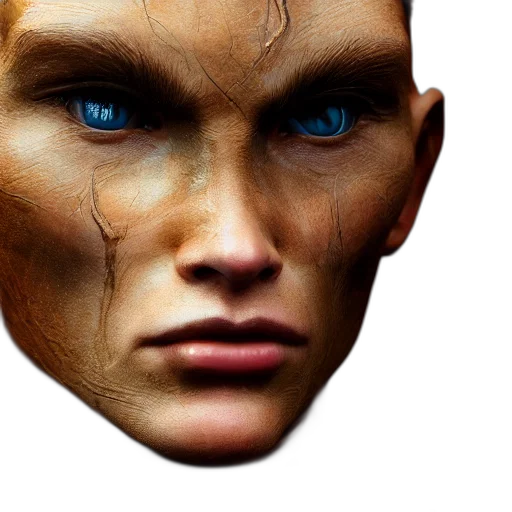 face, mask, photorealistic, 3d render transparent PNG cut-out