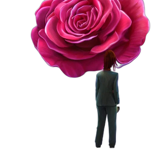 flower, staff, umbrella, jacket transparent PNG cut-out
