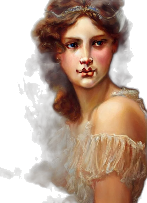 face, jewelry, crown, photorealistic transparent PNG cut-out