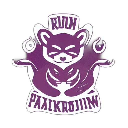 purple, raccoon, logo transparent PNG cut-out