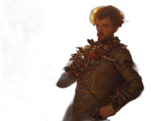 staff, sword, crown, jacket transparent PNG cut-out