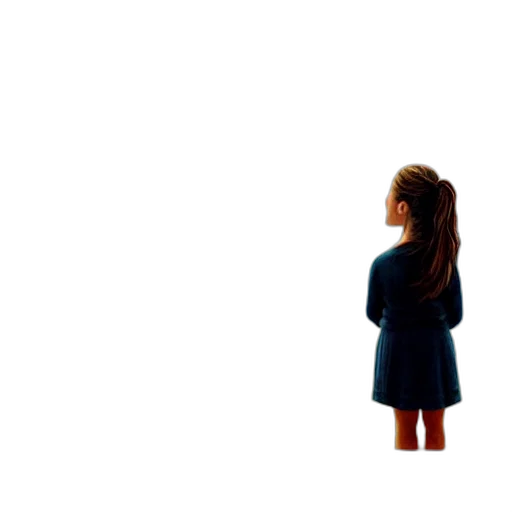 dress, robot, hair, staff transparent PNG cut-out