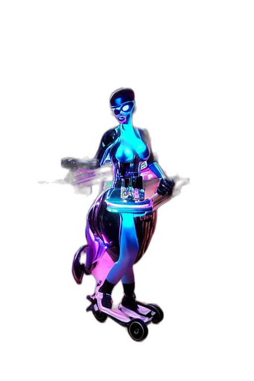 robot, staff, dress, weapon transparent PNG cut-out