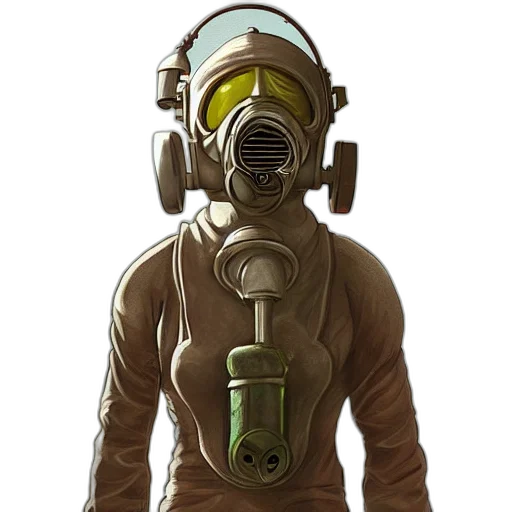 mask, jacket, robot, staff transparent PNG cut-out