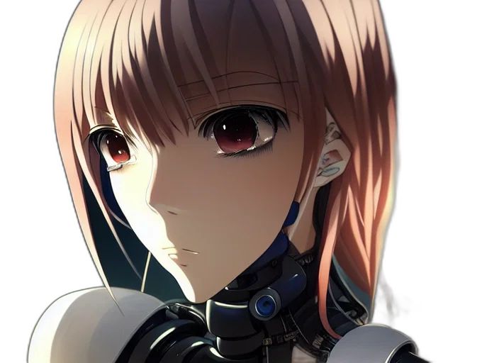 robot, face, jewelry, staff transparent PNG cut-out