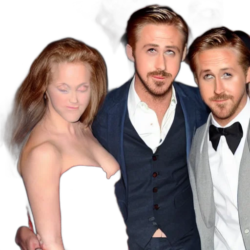 photorealistic, ryan, gosling, sandwich transparent PNG cut-out