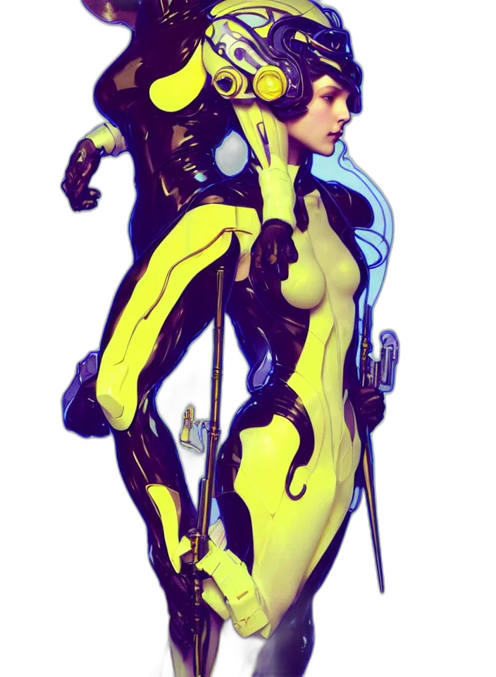 robot, staff, weapon, dress transparent PNG cut-out