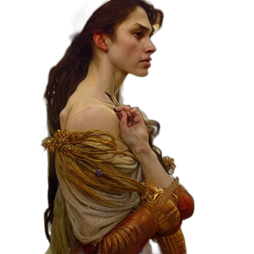 dress, sword, staff, jewelry transparent PNG cut-out