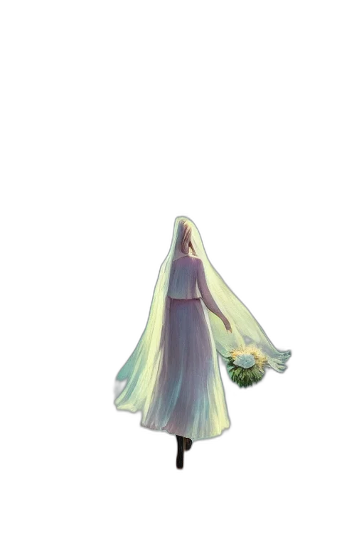 dress, umbrella, staff, mask transparent PNG cut-out