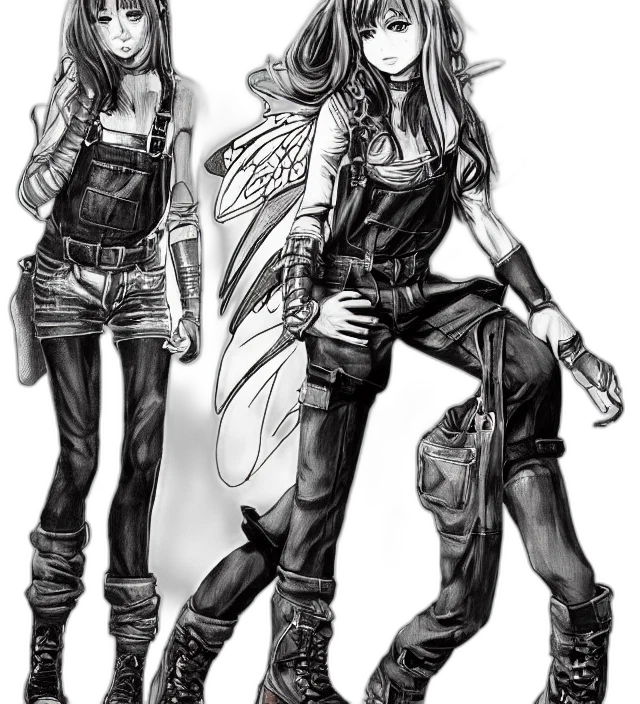 concept art, fantasy art, comic book art, cyberpunk transparent PNG cut-out