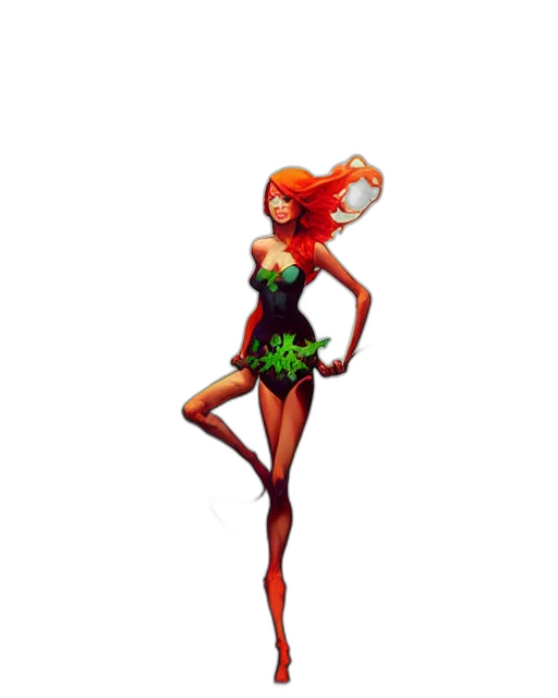 dress, flower, staff, concept art transparent PNG cut-out