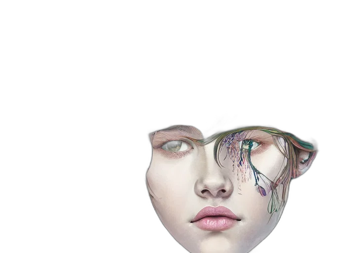 face, mask, creature, hair transparent PNG cut-out