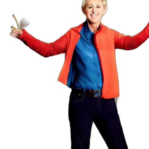 jacket, staff, umbrella, ellen transparent PNG cut-out