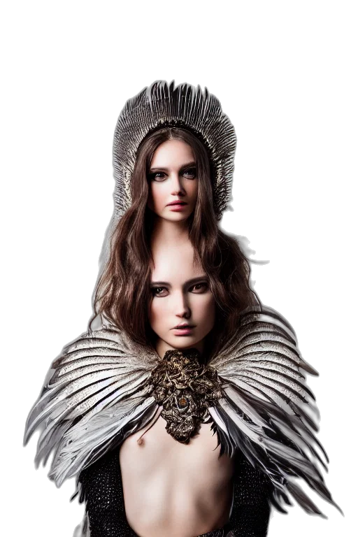 crown, hair, jewelry, fantasy art transparent PNG cut-out