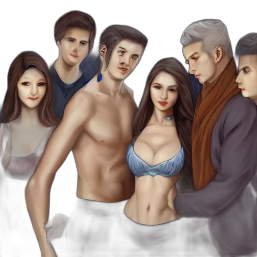 fantasy art, concept art, comic book art, photorealistic transparent PNG cut-out