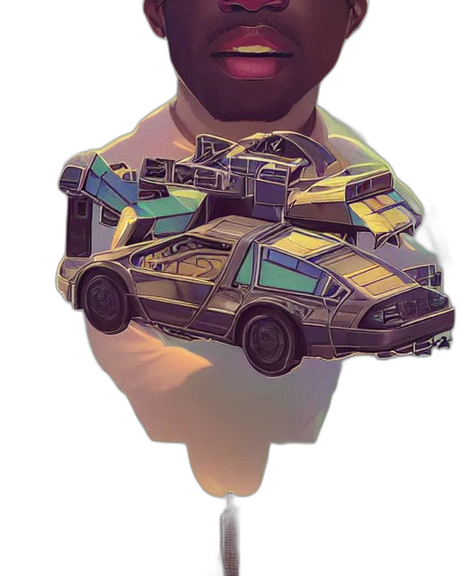 car, robot, face, weapon transparent PNG cut-out