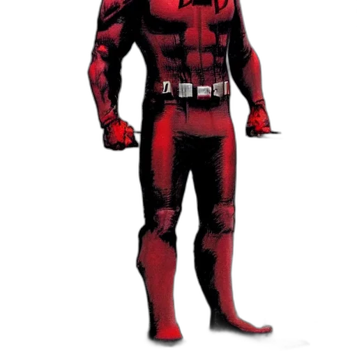 comic book art, concept art, red, daredevil transparent PNG cut-out