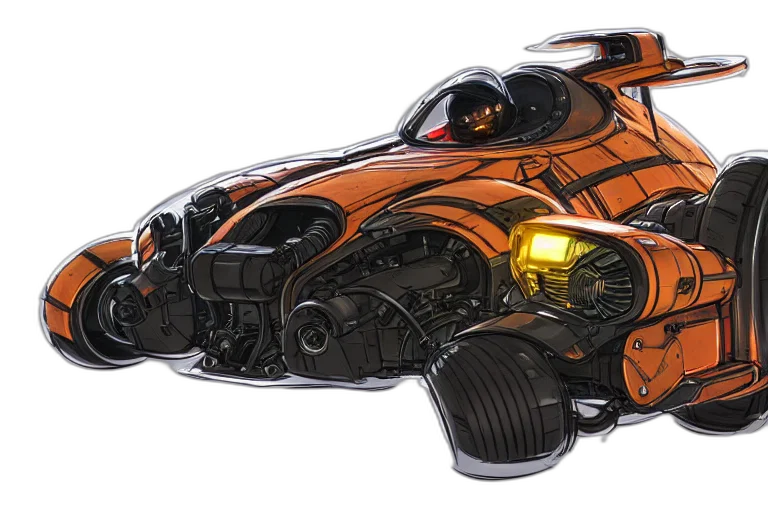 car, concept art, 3d render, cybersteam transparent PNG cut-out