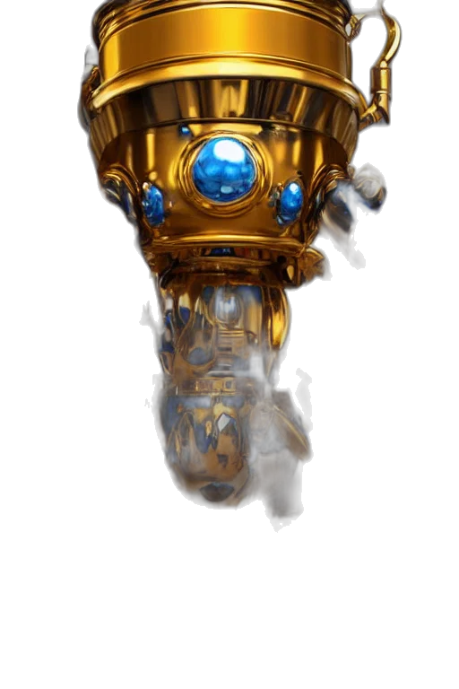 robot, jewelry, crown, weapon transparent PNG cut-out