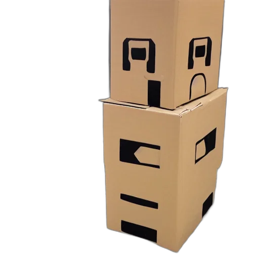 furniture, robot, 3d render, box transparent PNG cut-out