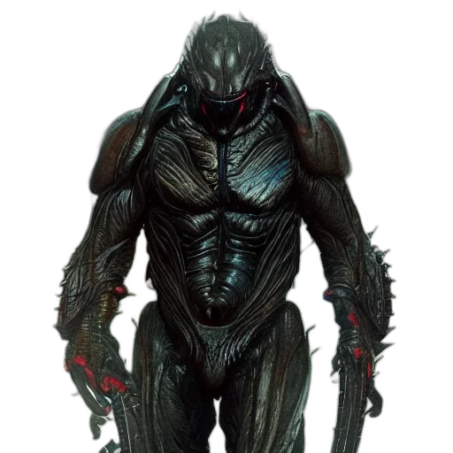 creature, robot, concept art, 3d render transparent PNG cut-out