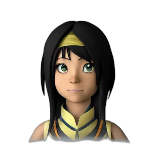 face, staff, 3d render, anime transparent PNG cut-out
