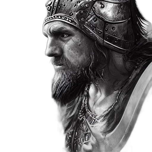 face, sword, crown, fantasy art transparent PNG cut-out
