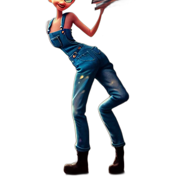 staff, jacket, robot, creature transparent PNG cut-out