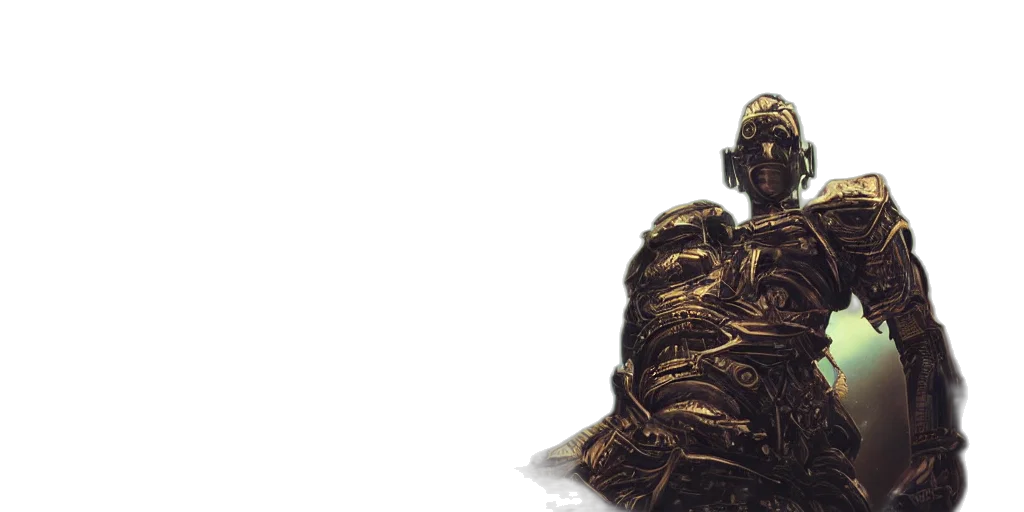 robot, creature, mask, crown transparent PNG cut-out