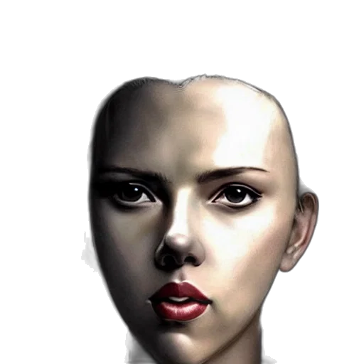 face, robot, mask, hair transparent PNG cut-out