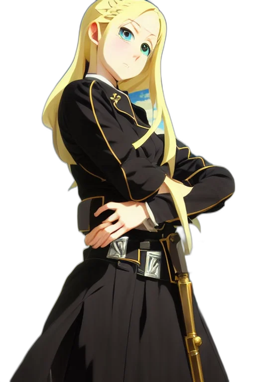 staff, jacket, dress, crown transparent PNG cut-out