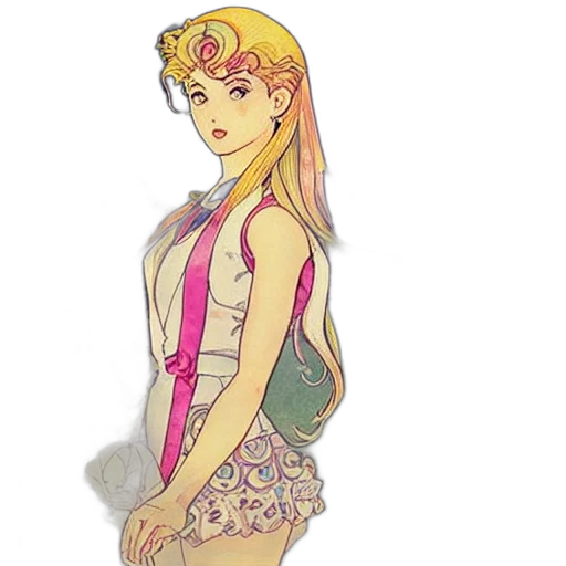 dress, concept art, pixel art, vaporwave transparent PNG cut-out