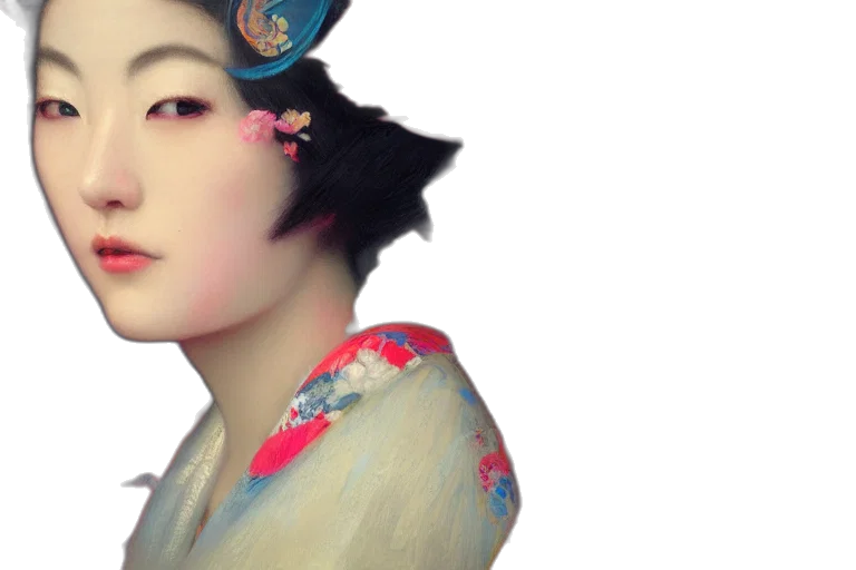 face, photorealistic, 3d render, fantasy art transparent PNG cut-out