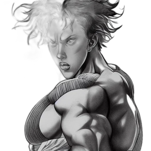 hair, comic book art, concept art, fantasy art transparent PNG cut-out