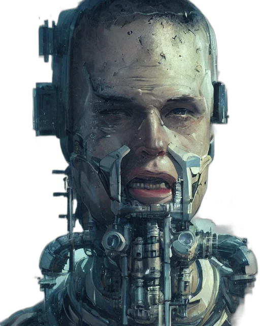 robot, face, mask, weapon transparent PNG cut-out