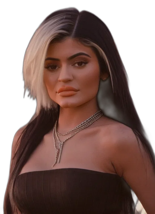 hair, face, jewelry, dress transparent PNG cut-out