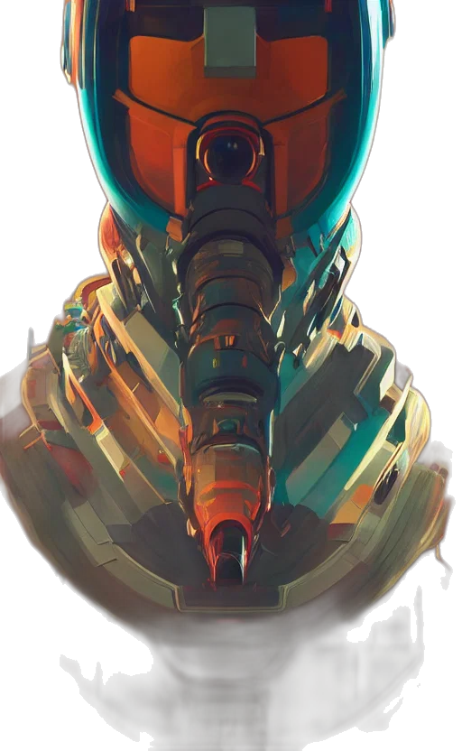 robot, weapon, face, sword transparent PNG cut-out