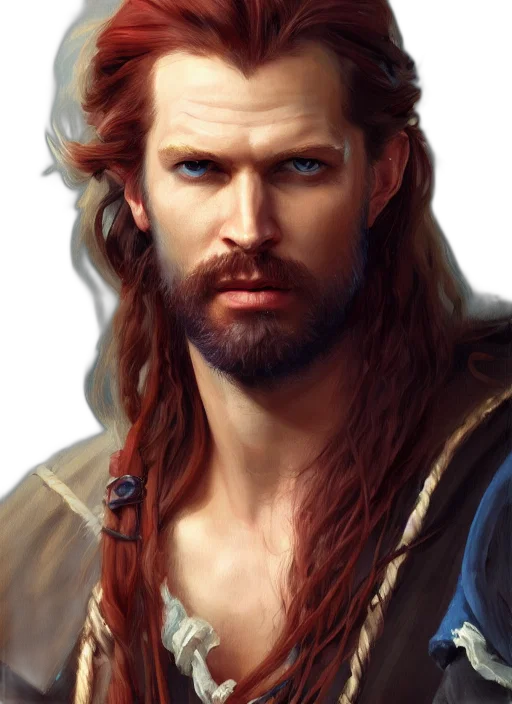 face, hair, fantasy art, photorealistic transparent PNG cut-out