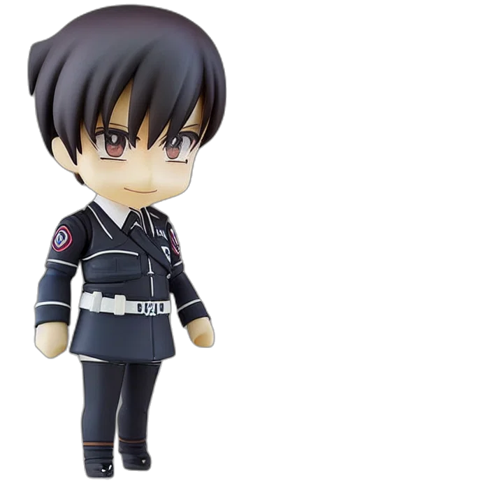 3d render, anime, nendoroid, adolf transparent PNG cut-out